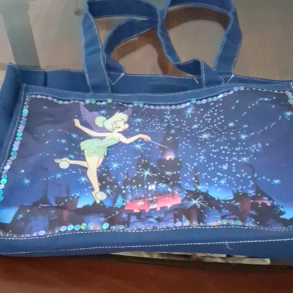 Disney Blue Tinkerbell Starry Night Tote